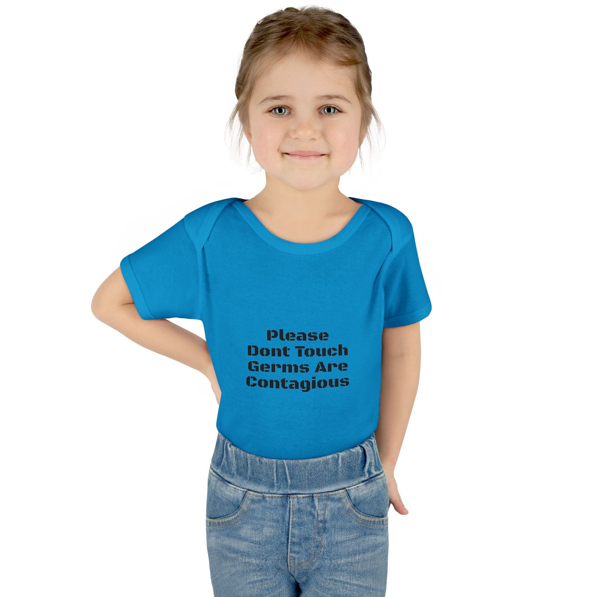 Infant Bodysuit - "Please Don’t Touch Germs Are Contagious" Funny Baby Onesie