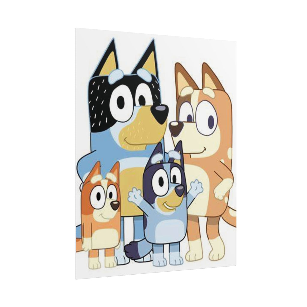 Bluey Family Poster – Rolled Kids Room Wall Art