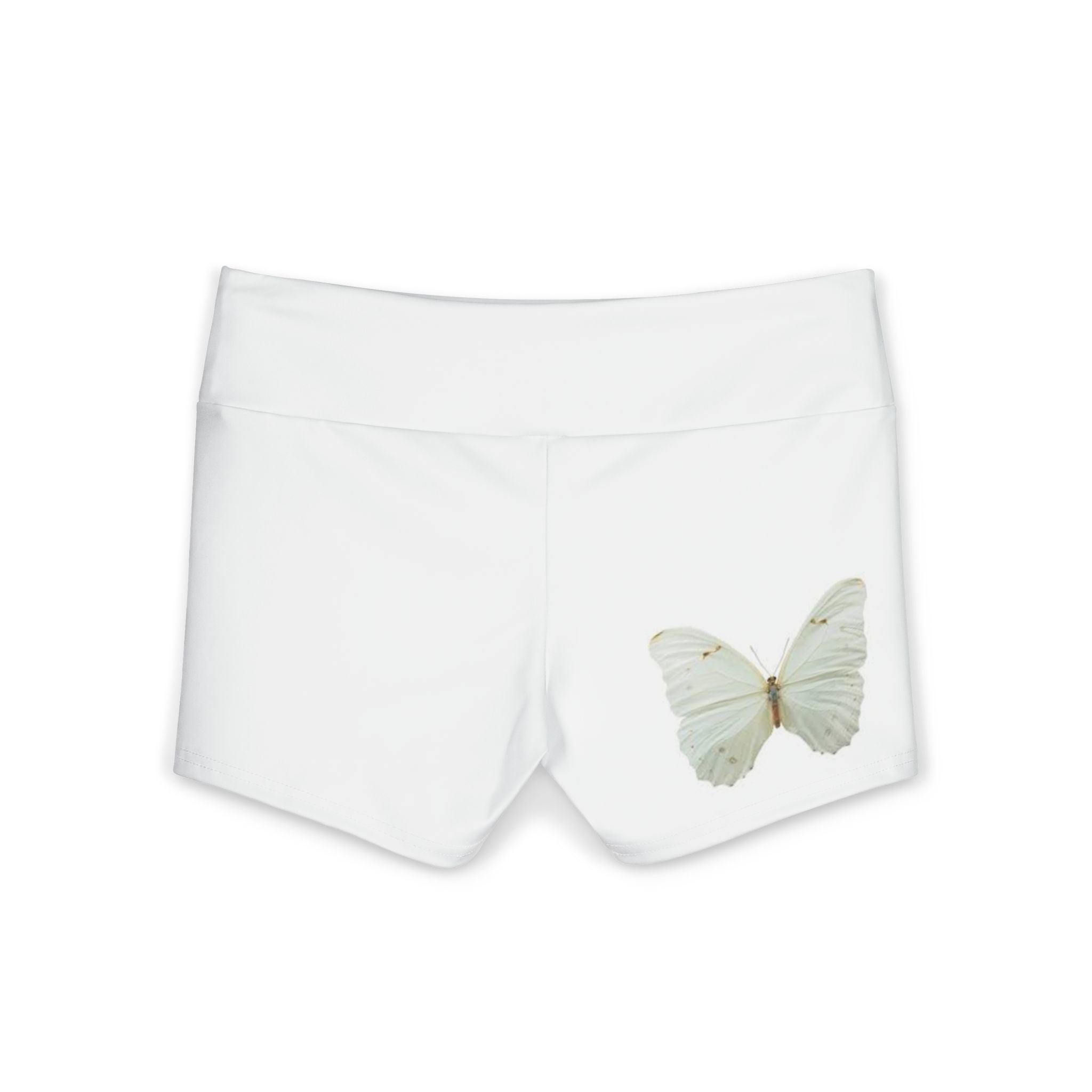 Butterfly Yoga Shorts — Women's Lightweight Polyester Activewear