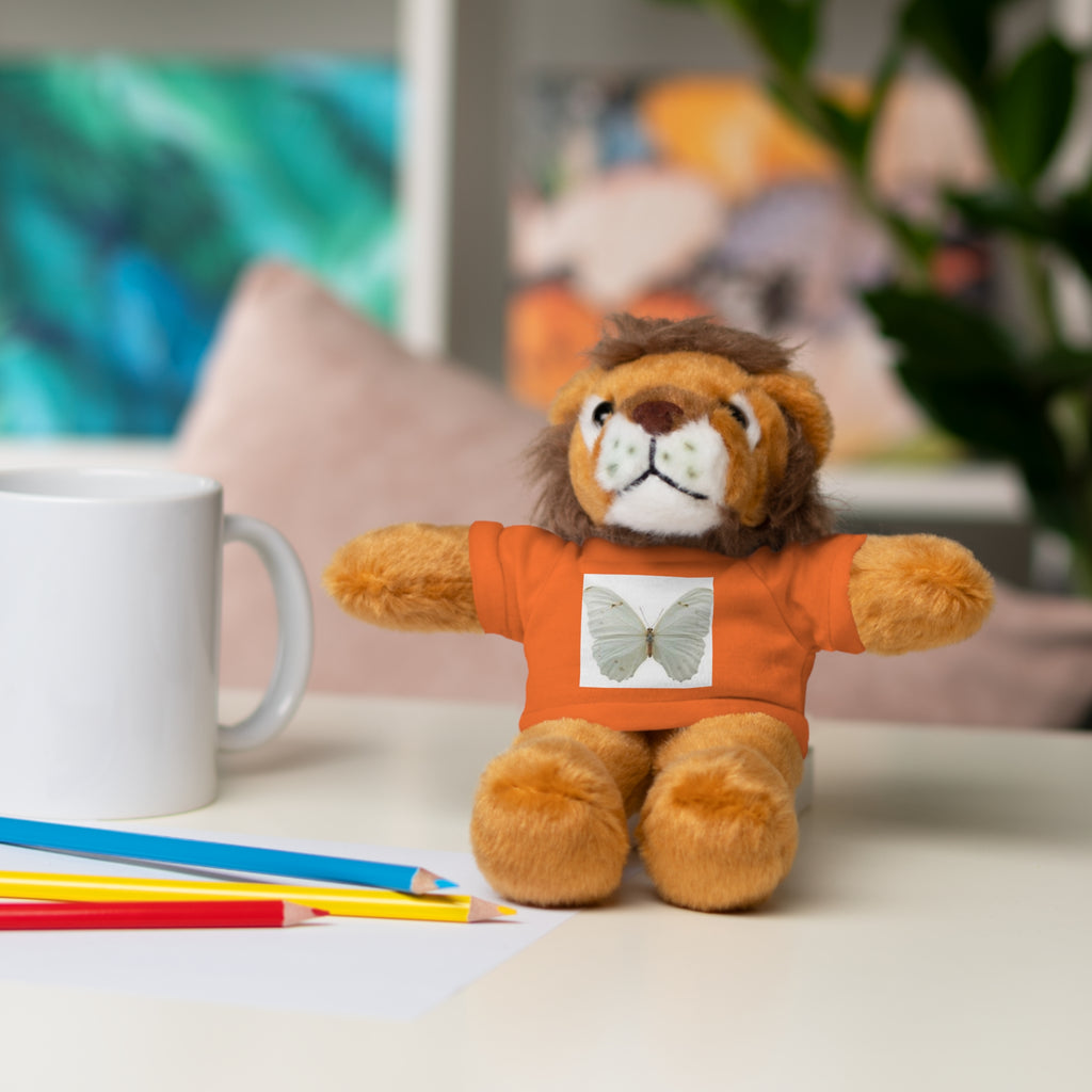 Plush Teddy Bear with Butterfly Tee — Soft Stuffed Animal Gift