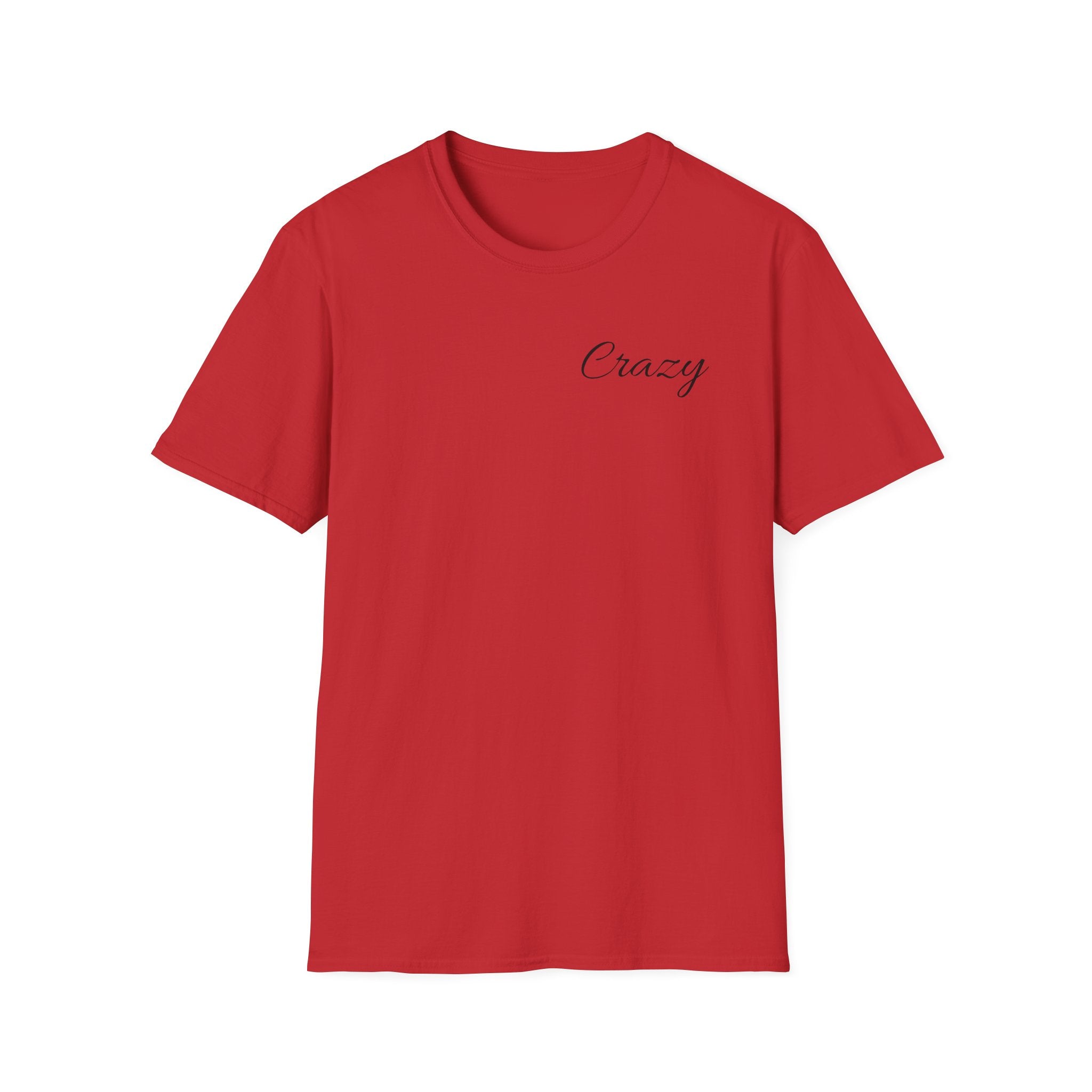 Crazy Script Tee — Minimal Script Graphic T‑Shirt