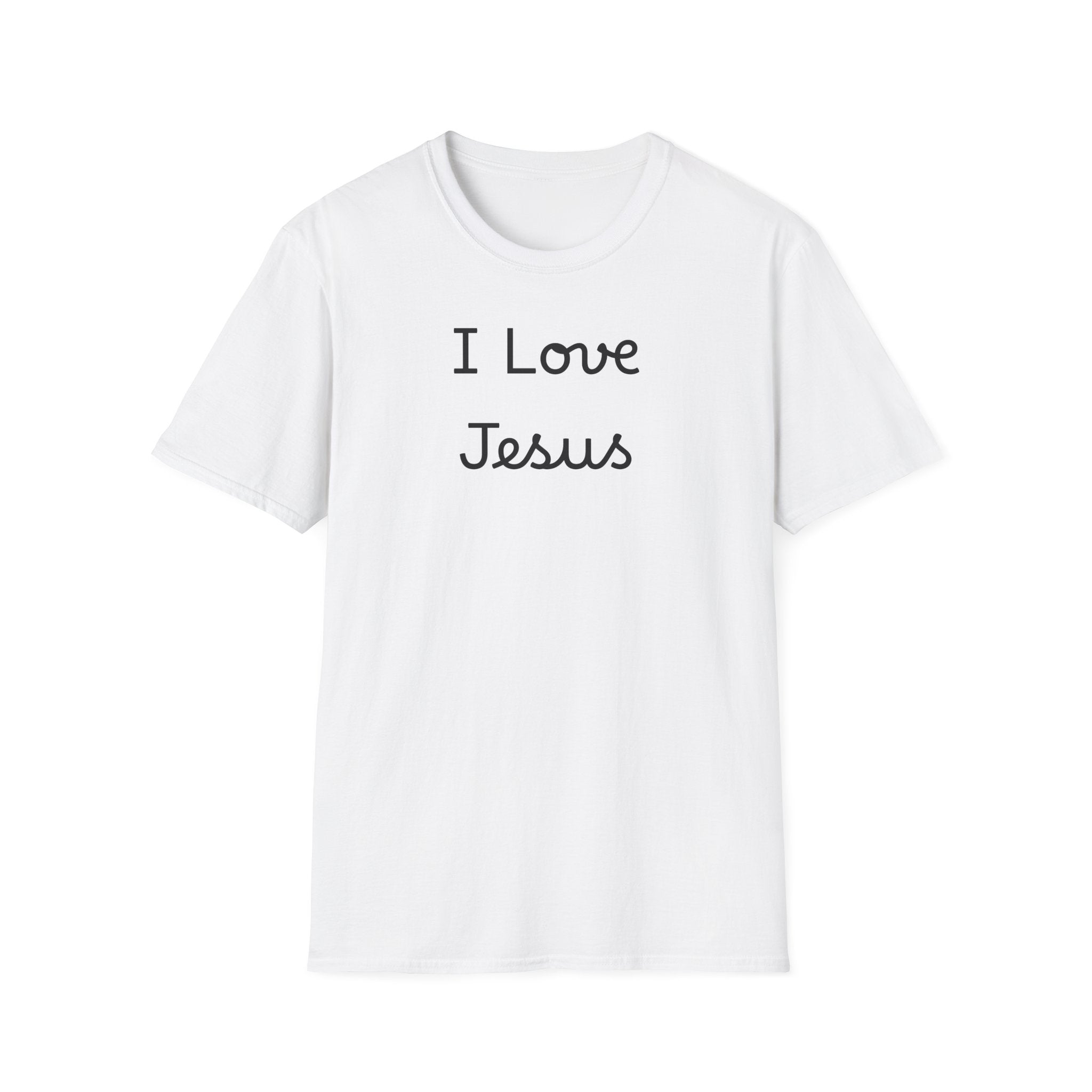 I Love Jesus T-Shirt — Simple Script Faith Tee
