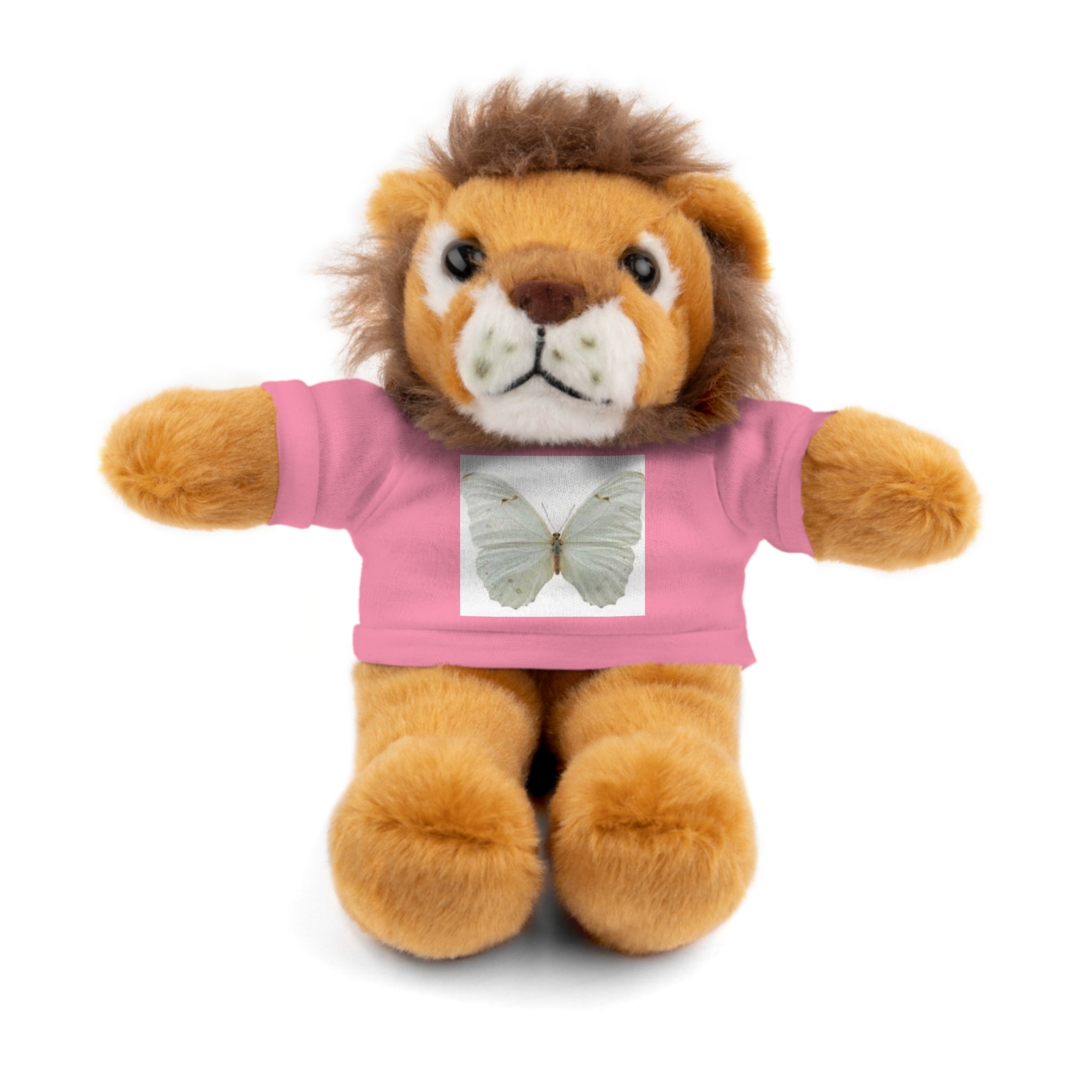 Plush Teddy Bear with Butterfly Tee — Soft Stuffed Animal Gift