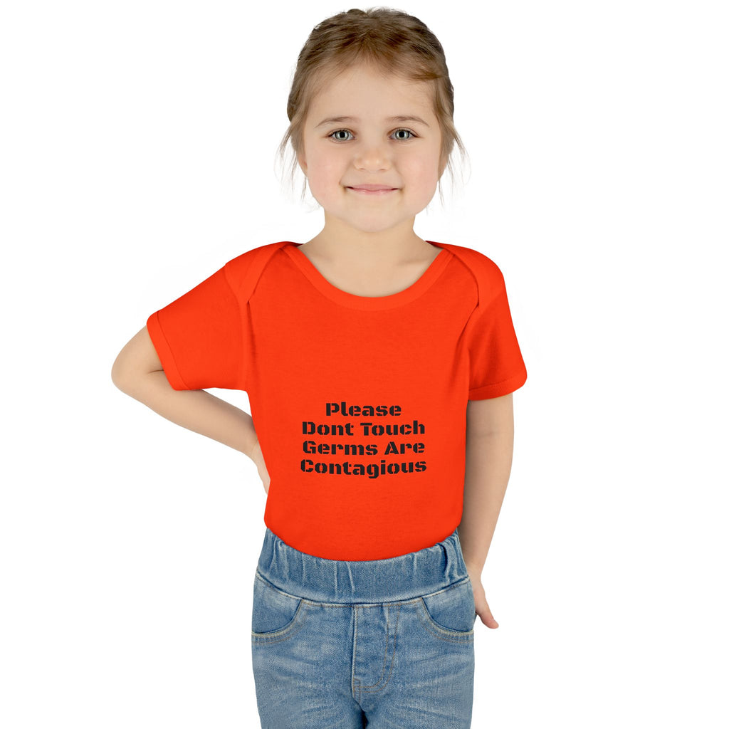 Infant Bodysuit - "Please Don’t Touch Germs Are Contagious" Funny Baby Onesie