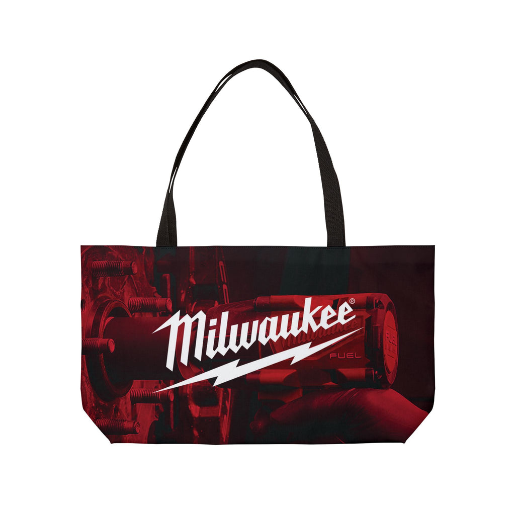 Milwaukee Vintage Bolt Weekender Tote Bag — Retro Mechanic Tool Logo Travel Tote