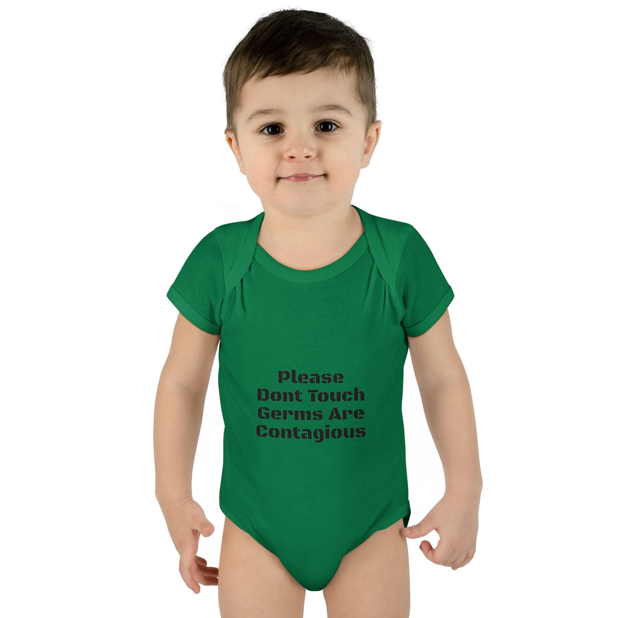 Infant Bodysuit - "Please Don’t Touch Germs Are Contagious" Funny Baby Onesie