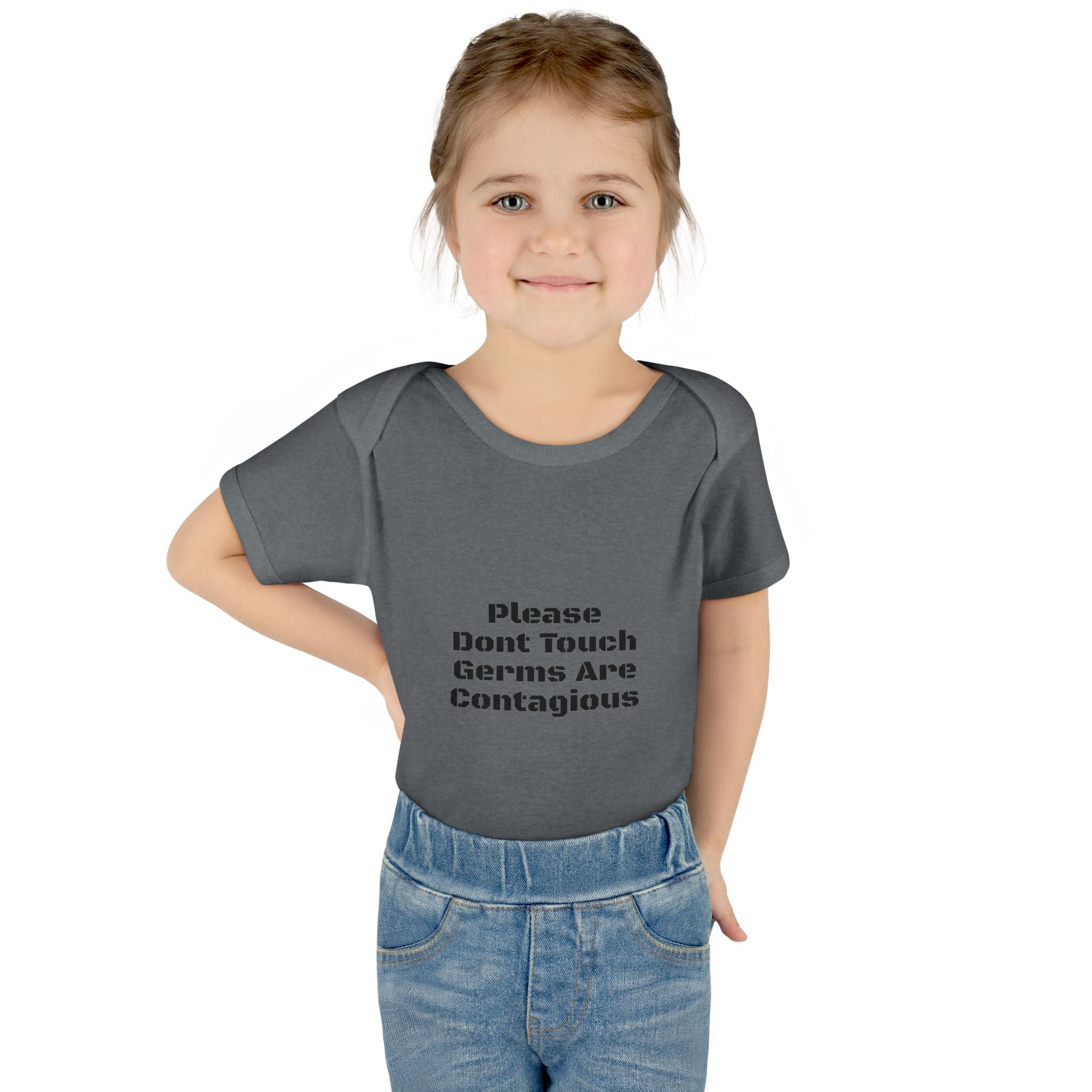 Infant Bodysuit - "Please Don’t Touch Germs Are Contagious" Funny Baby Onesie