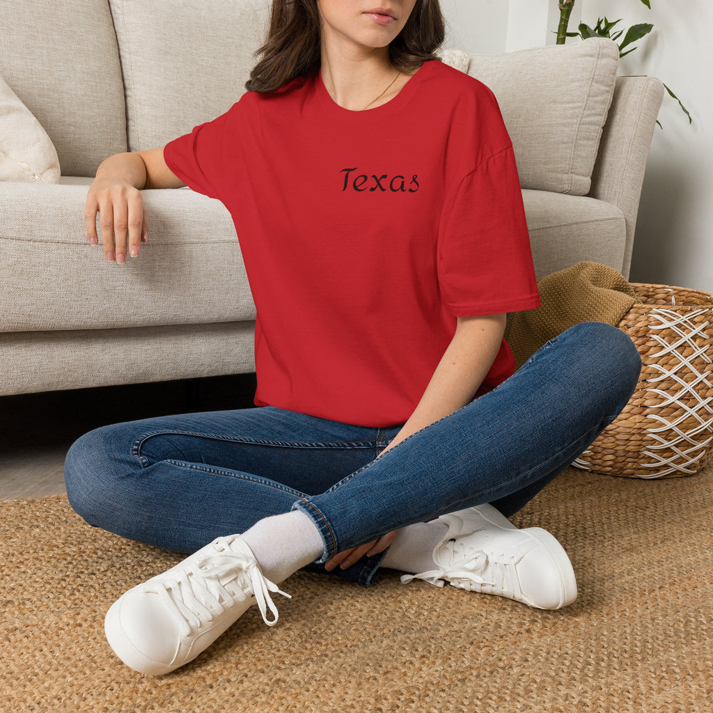 Texas Script T-Shirt — Minimal State Pride Tee