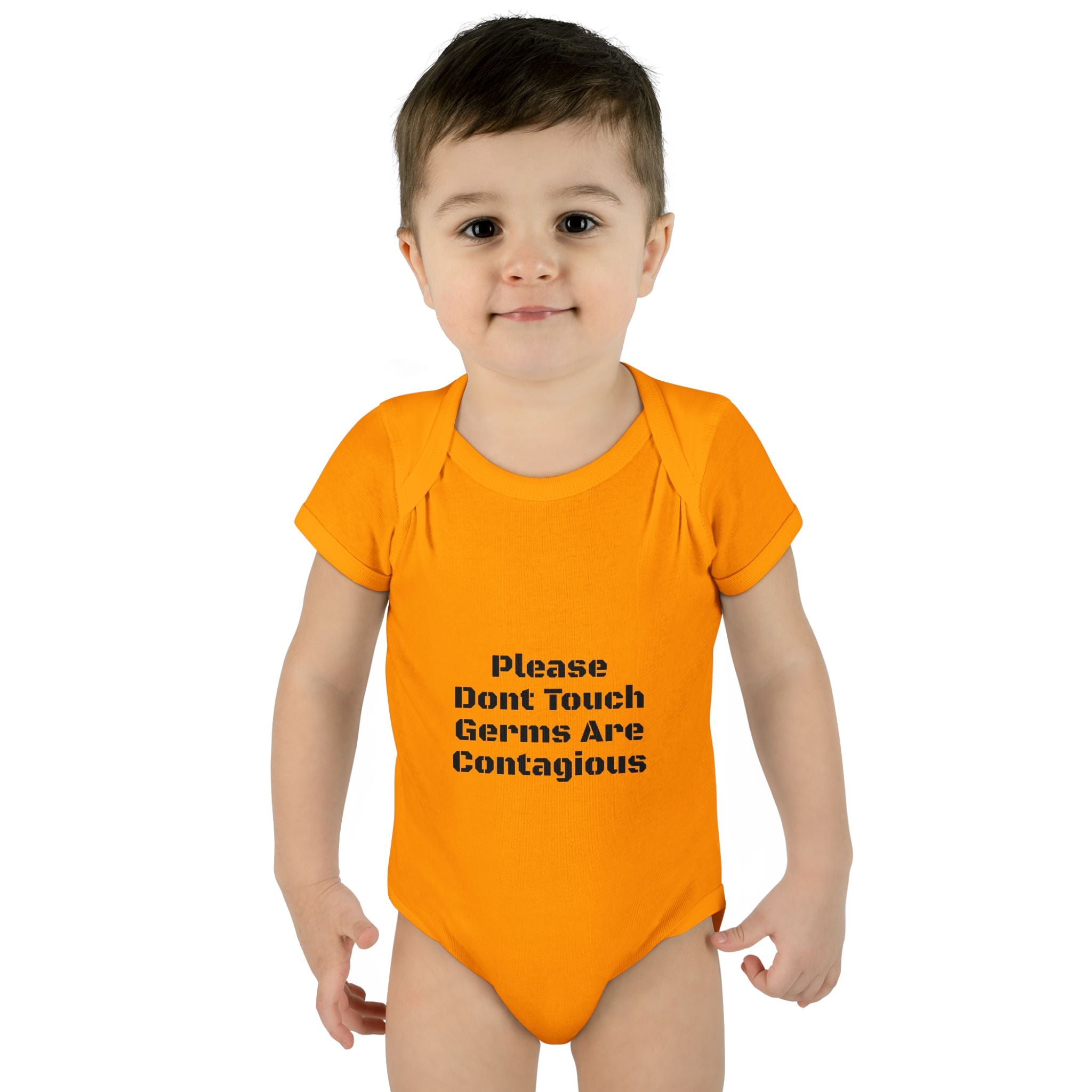Infant Bodysuit - "Please Don’t Touch Germs Are Contagious" Funny Baby Onesie
