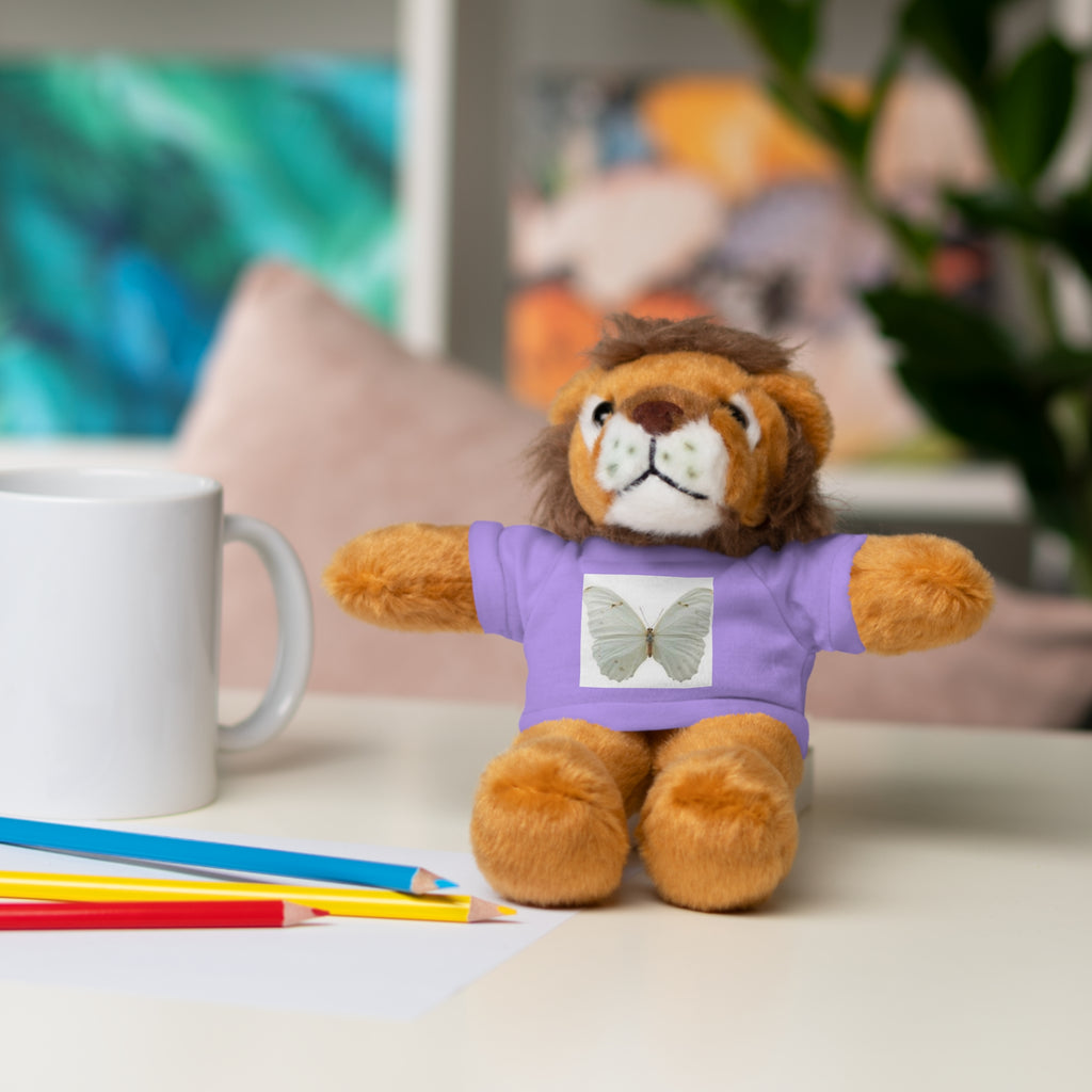 Plush Teddy Bear with Butterfly Tee — Soft Stuffed Animal Gift