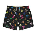 Colorful Designer Logo Swim Trunks