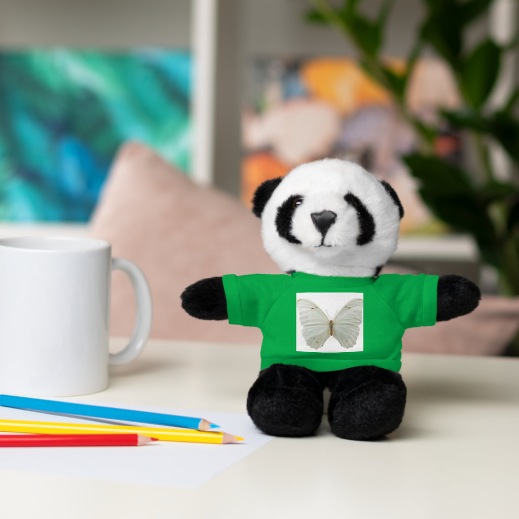 Plush Teddy Bear with Butterfly Tee — Soft Stuffed Animal Gift