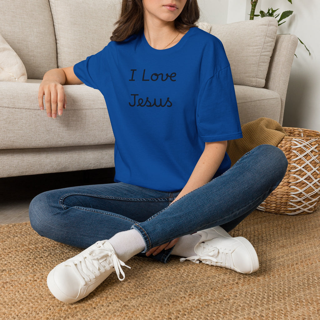 I Love Jesus T-Shirt — Simple Script Faith Tee