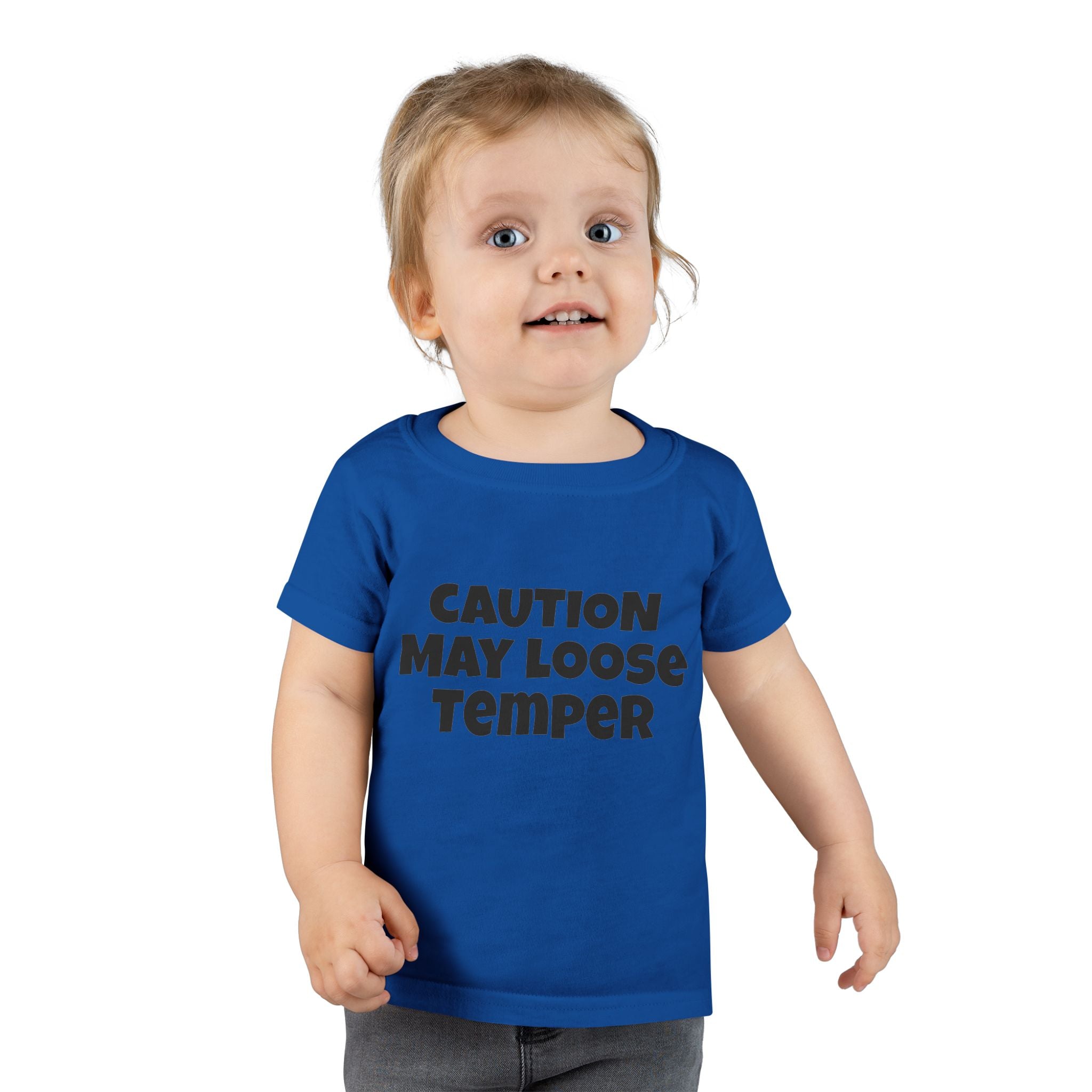 Toddler T-Shirt — “Caution May Loose Temper” Funny Kids Tee