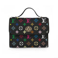 Designer-Inspired Canvas Handbag — Multicolor Monogram Waterproof Bag