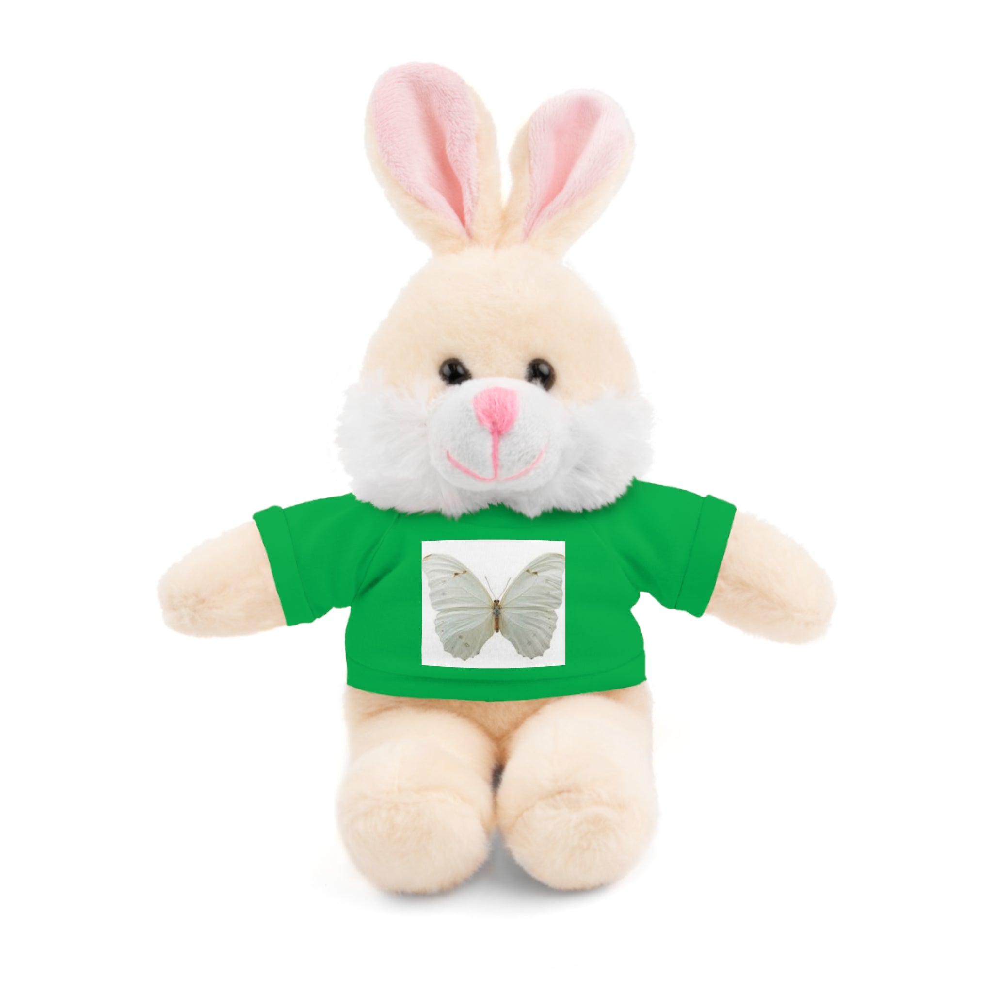 Plush Teddy Bear with Butterfly Tee — Soft Stuffed Animal Gift