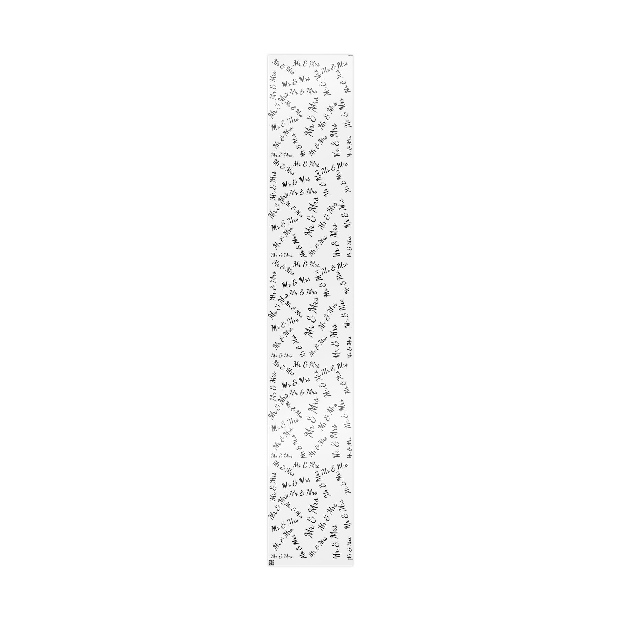 Monochrome Handwritten "Merry" Wrapping Paper Roll