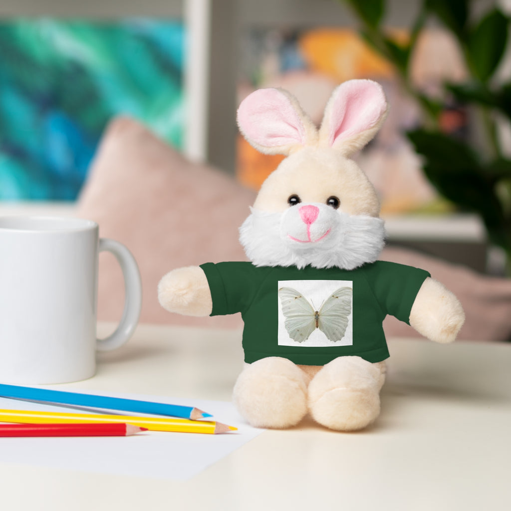Plush Teddy Bear with Butterfly Tee — Soft Stuffed Animal Gift