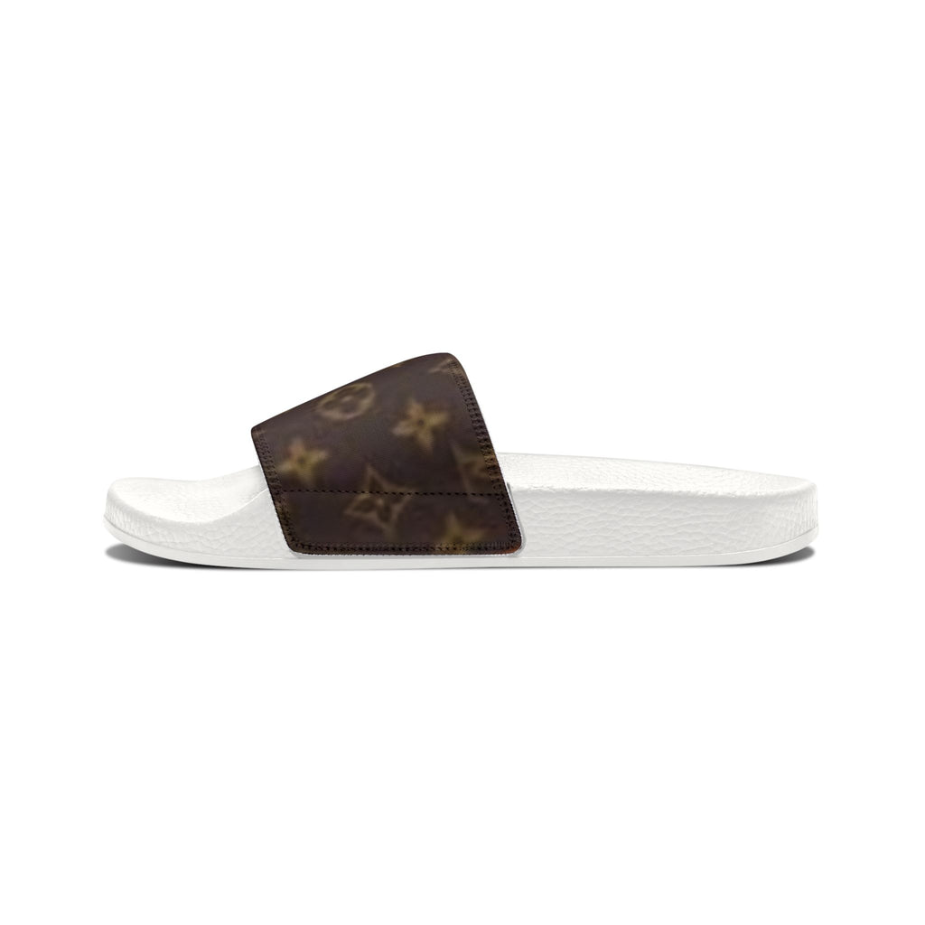 Men's Removable-Strap Slide Sandals — Luxury Monogram Pattern