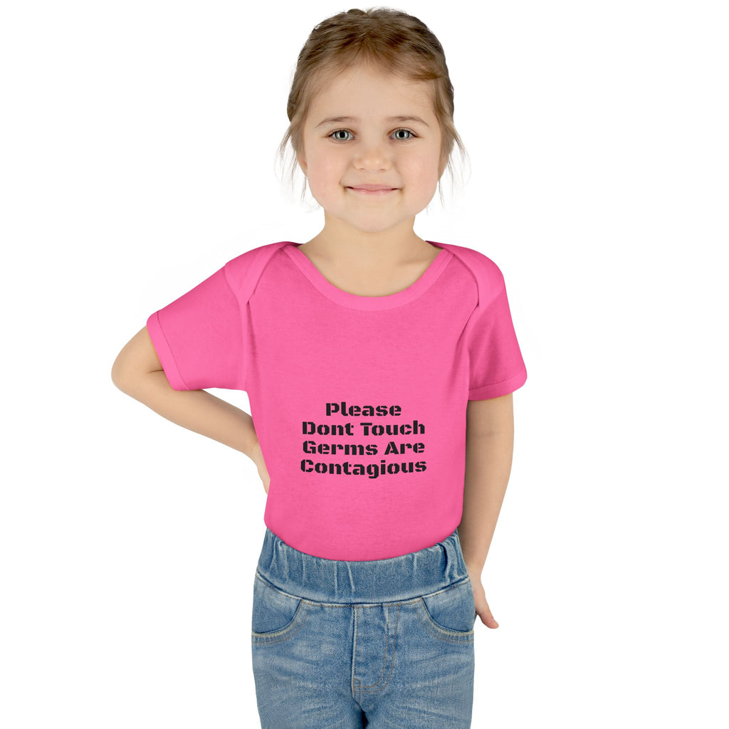 Infant Bodysuit - "Please Don’t Touch Germs Are Contagious" Funny Baby Onesie