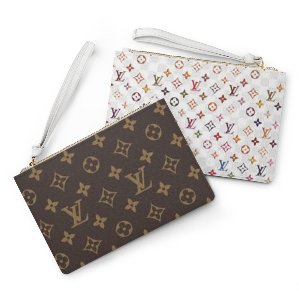 Monogram Print Clutch Bag — Luxury-Inspired Wristlet for Everyday & Special Occasions
