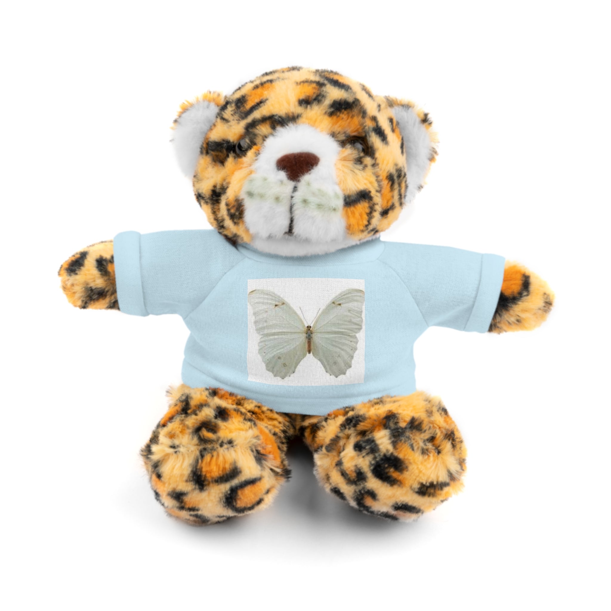 Plush Teddy Bear with Butterfly Tee — Soft Stuffed Animal Gift