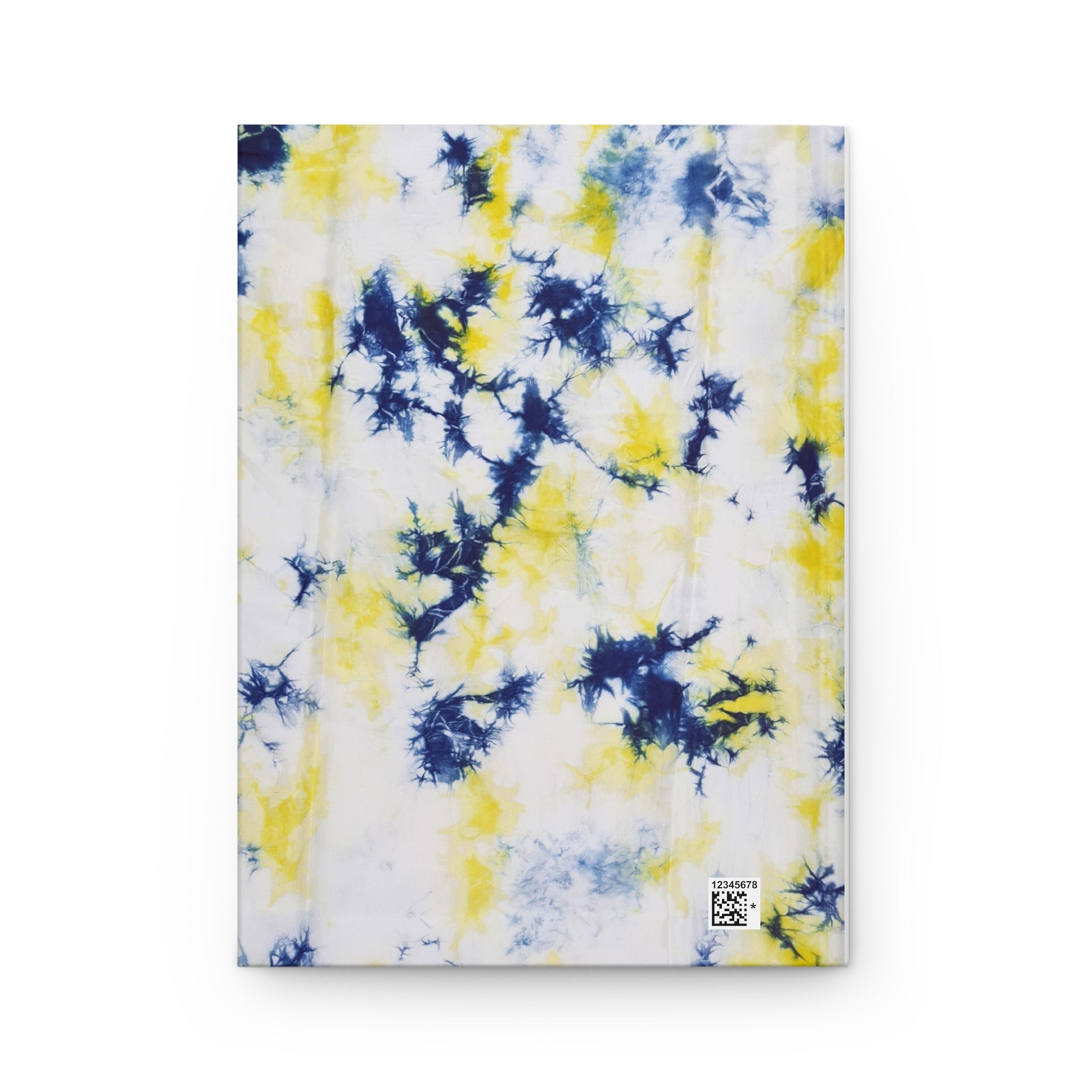 Tie-Dye Hardcover Journal – Blue & Yellow Abstract Notebook