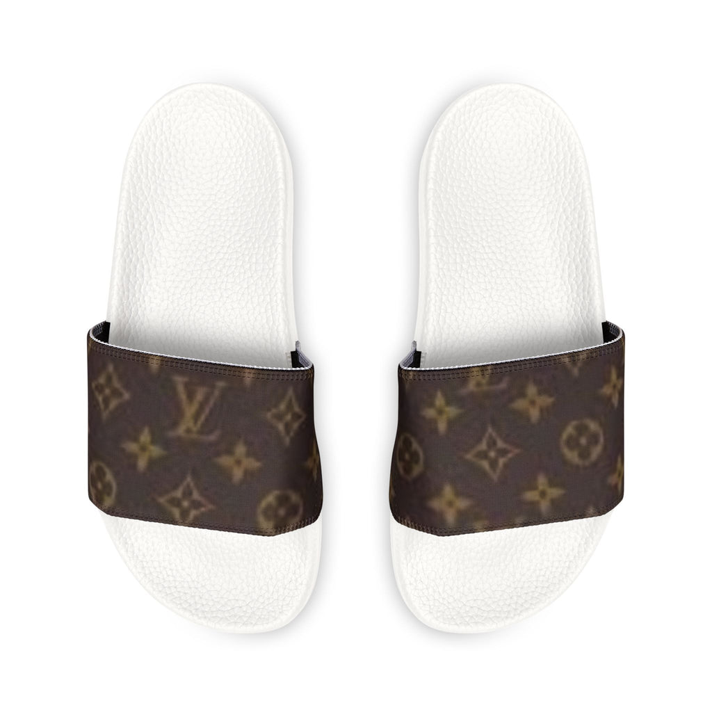 Men's Removable-Strap Slide Sandals — Luxury Monogram Pattern