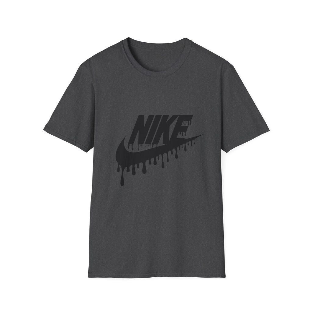 Drip Logo T‑Shirt — Black 'NIKE' Dripping Swoosh Graphic Tee