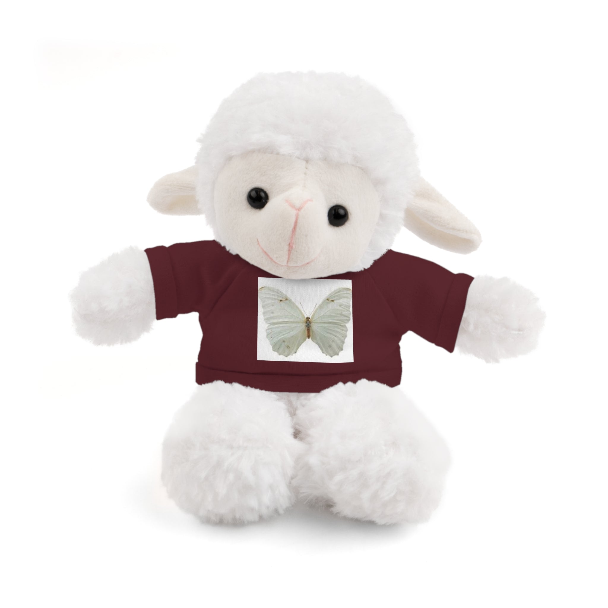 Plush Teddy Bear with Butterfly Tee — Soft Stuffed Animal Gift