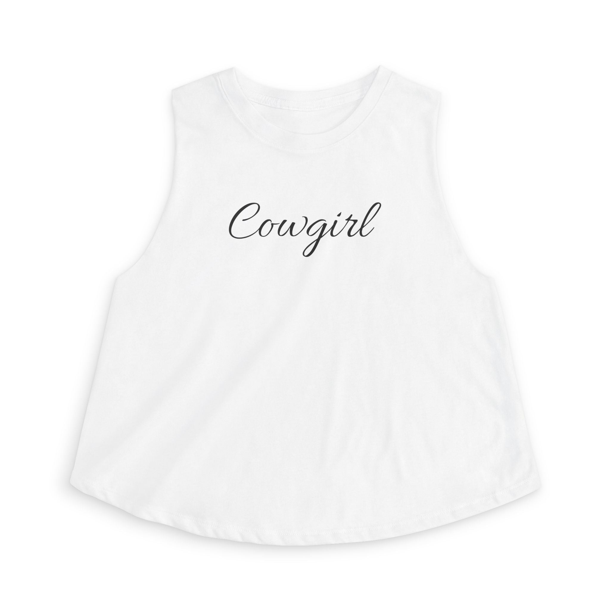 Cowgirl Crop Top — Women's Western Script Tank