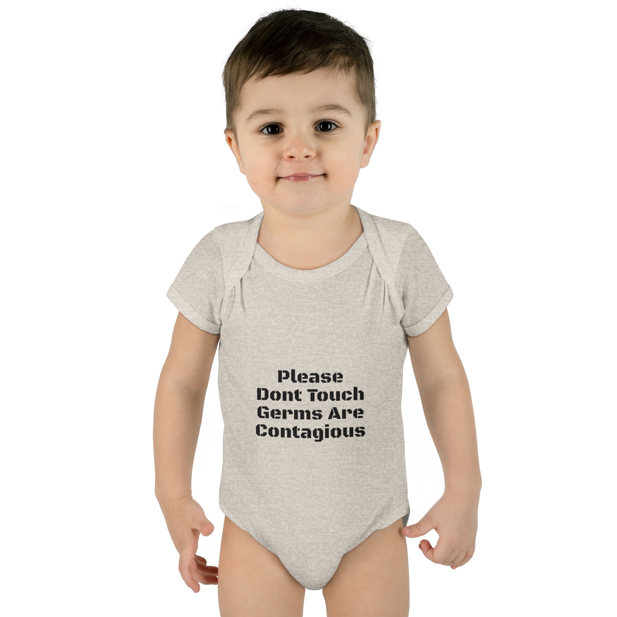 Infant Bodysuit - "Please Don’t Touch Germs Are Contagious" Funny Baby Onesie