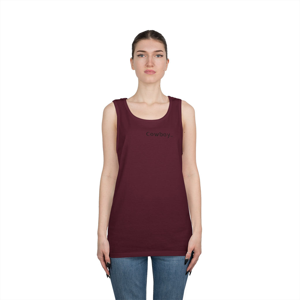 Cowboy Tank Top - "Cowboy" Front, "Cowboy Gone Wild" Back Graphic Tank