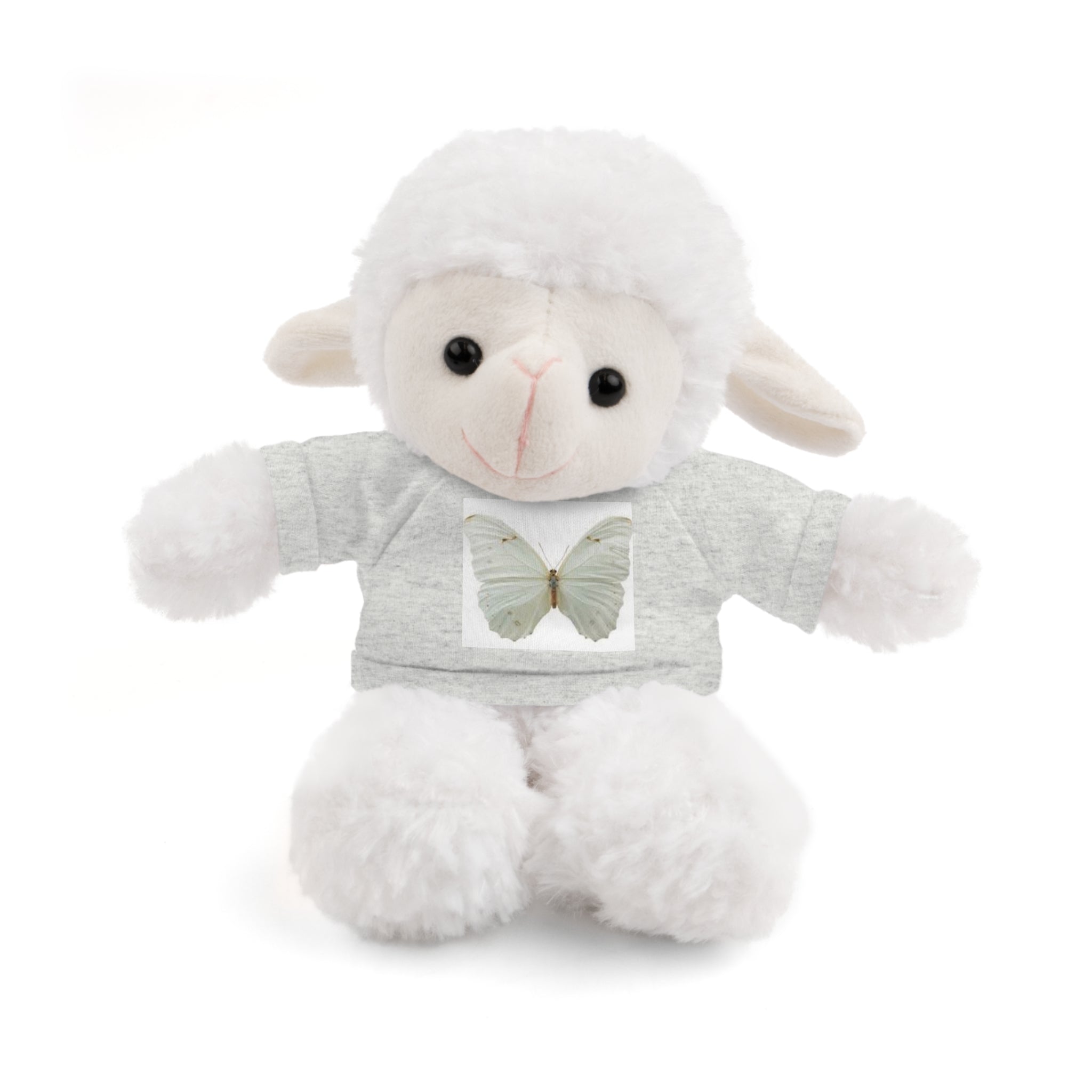 Plush Teddy Bear with Butterfly Tee — Soft Stuffed Animal Gift