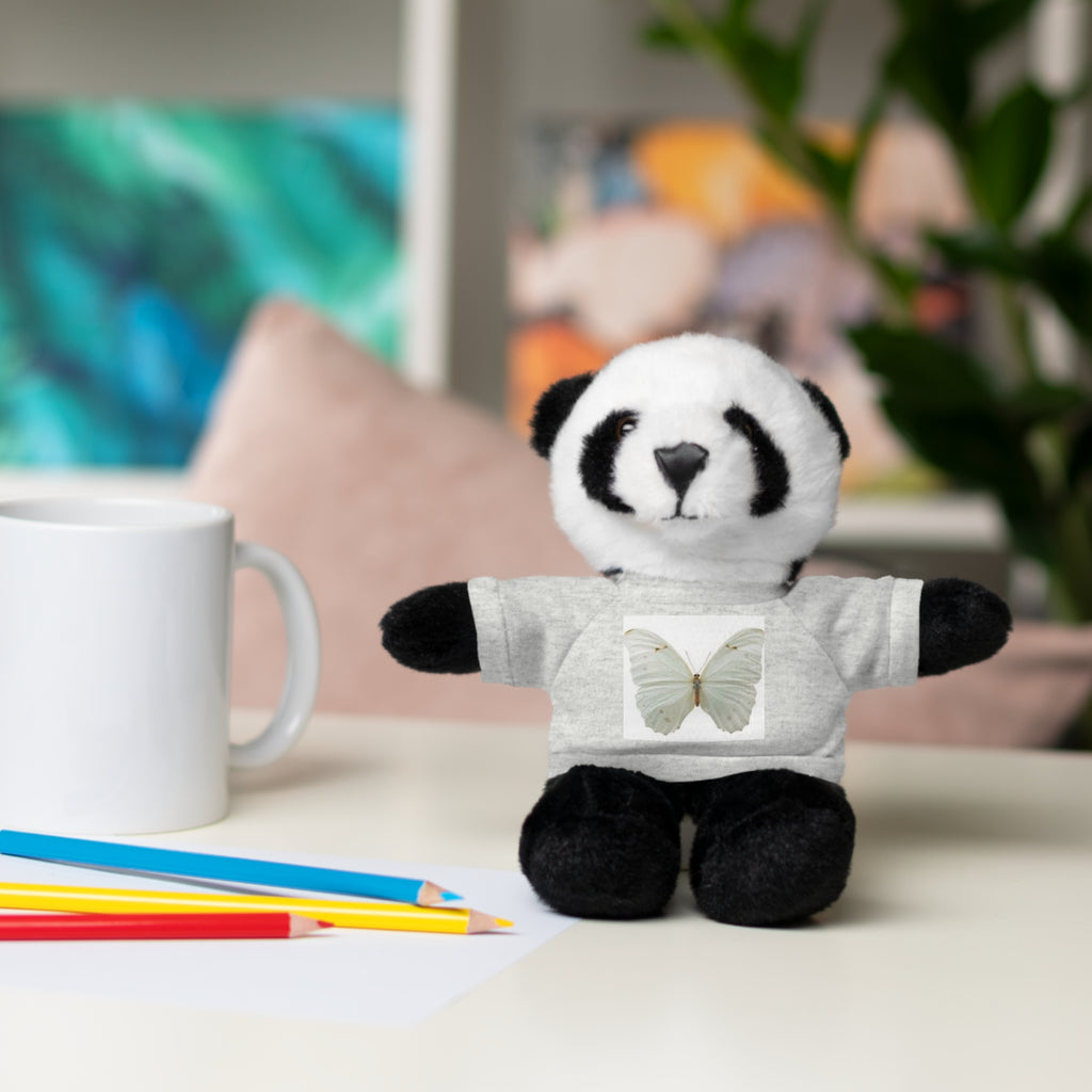 Plush Teddy Bear with Butterfly Tee — Soft Stuffed Animal Gift