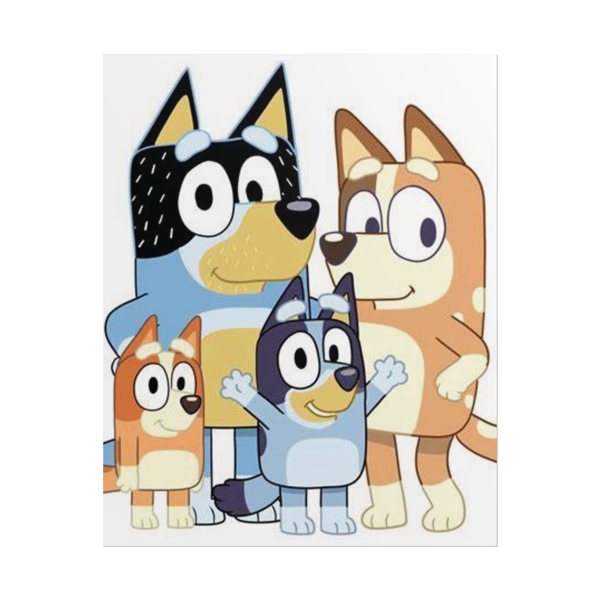 Bluey Family Poster – Rolled Kids Room Wall Art