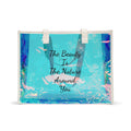 Holographic Beach Tote Bag — "The Beauty Is The Nature Around You / Don't Overlook It"
