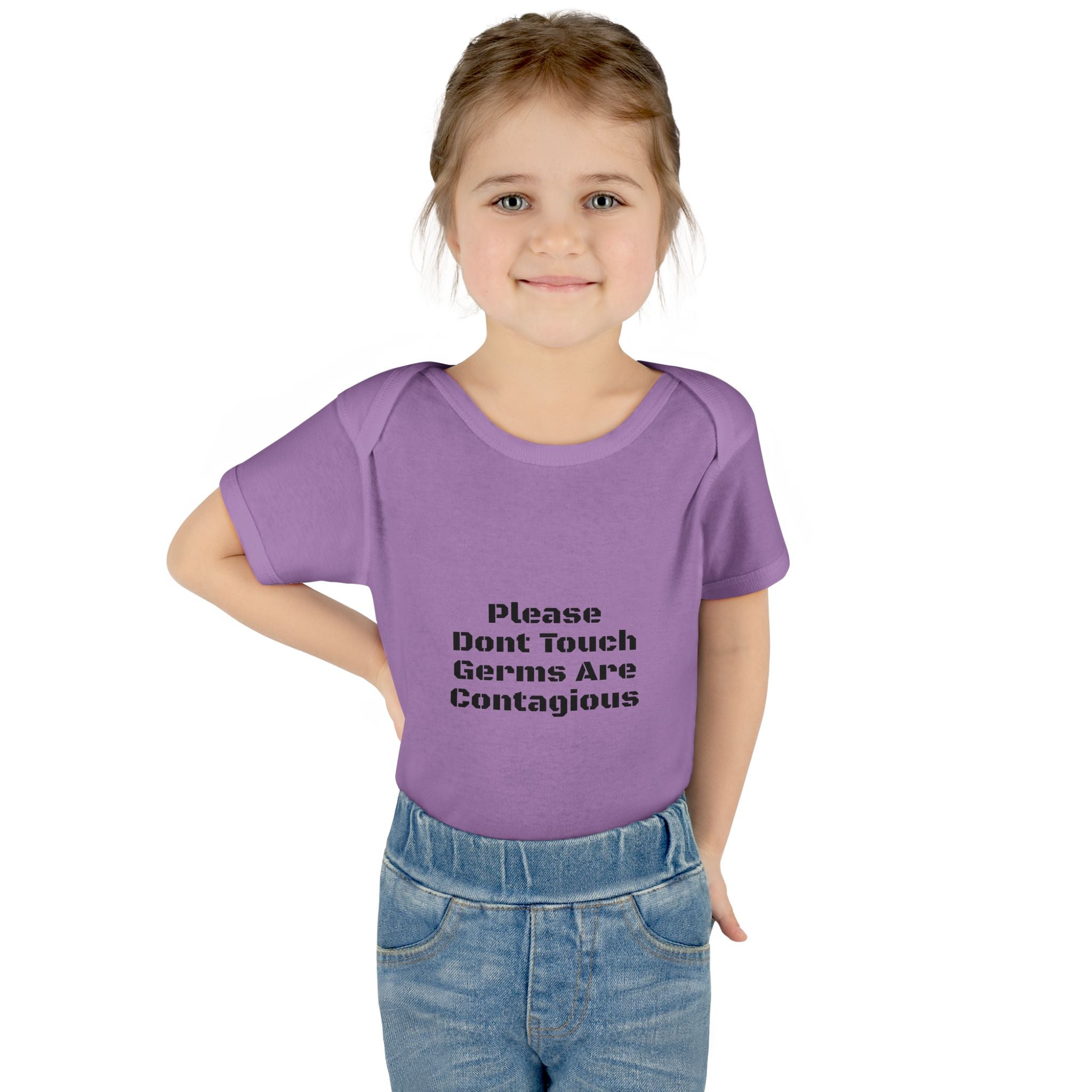 Infant Bodysuit - "Please Don’t Touch Germs Are Contagious" Funny Baby Onesie