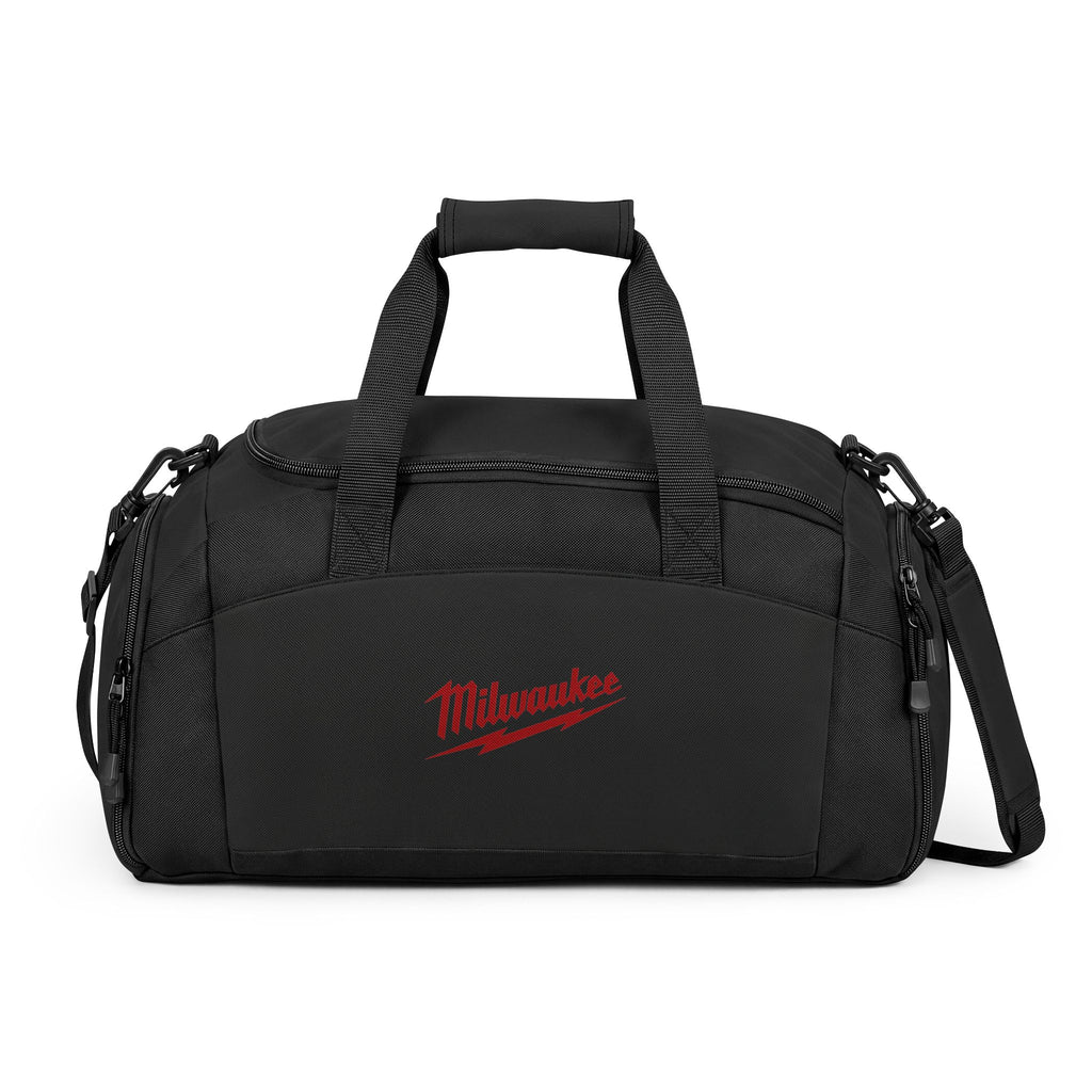 Milwaukee Logo Gym Bag — Durable Black Weekend & Workout Duffel