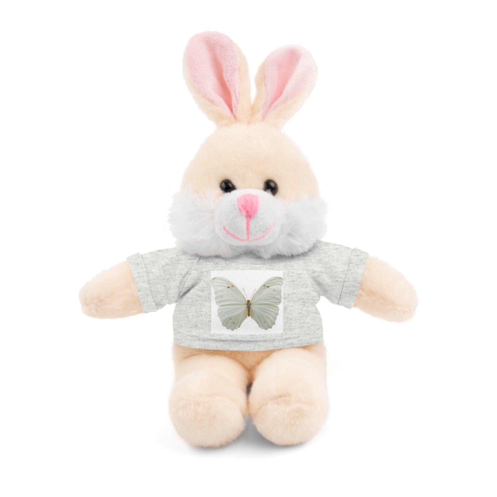 Plush Teddy Bear with Butterfly Tee — Soft Stuffed Animal Gift