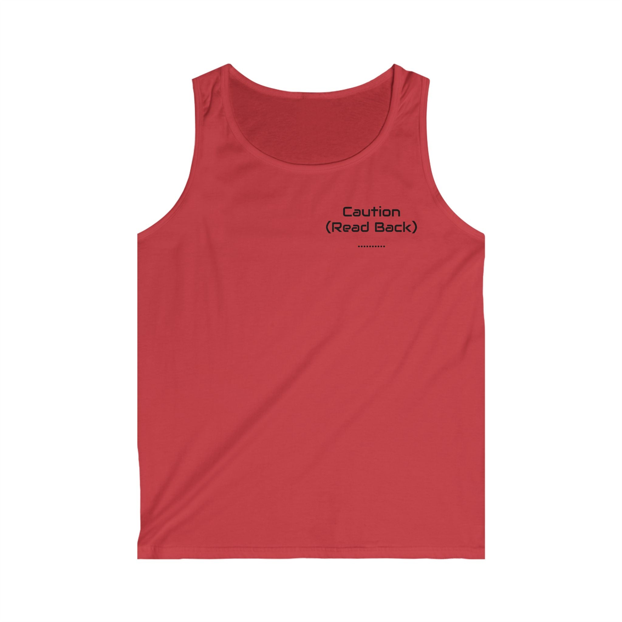 Funny Tank Top — "Caution (Read Back)" Front & "My Wife Is Crazier Than Beth Dutton" Back