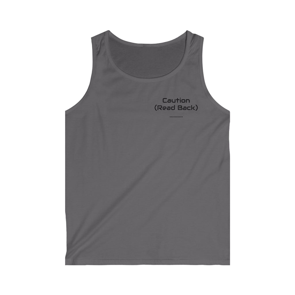 Funny Tank Top — "Caution (Read Back)" Front & "My Wife Is Crazier Than Beth Dutton" Back
