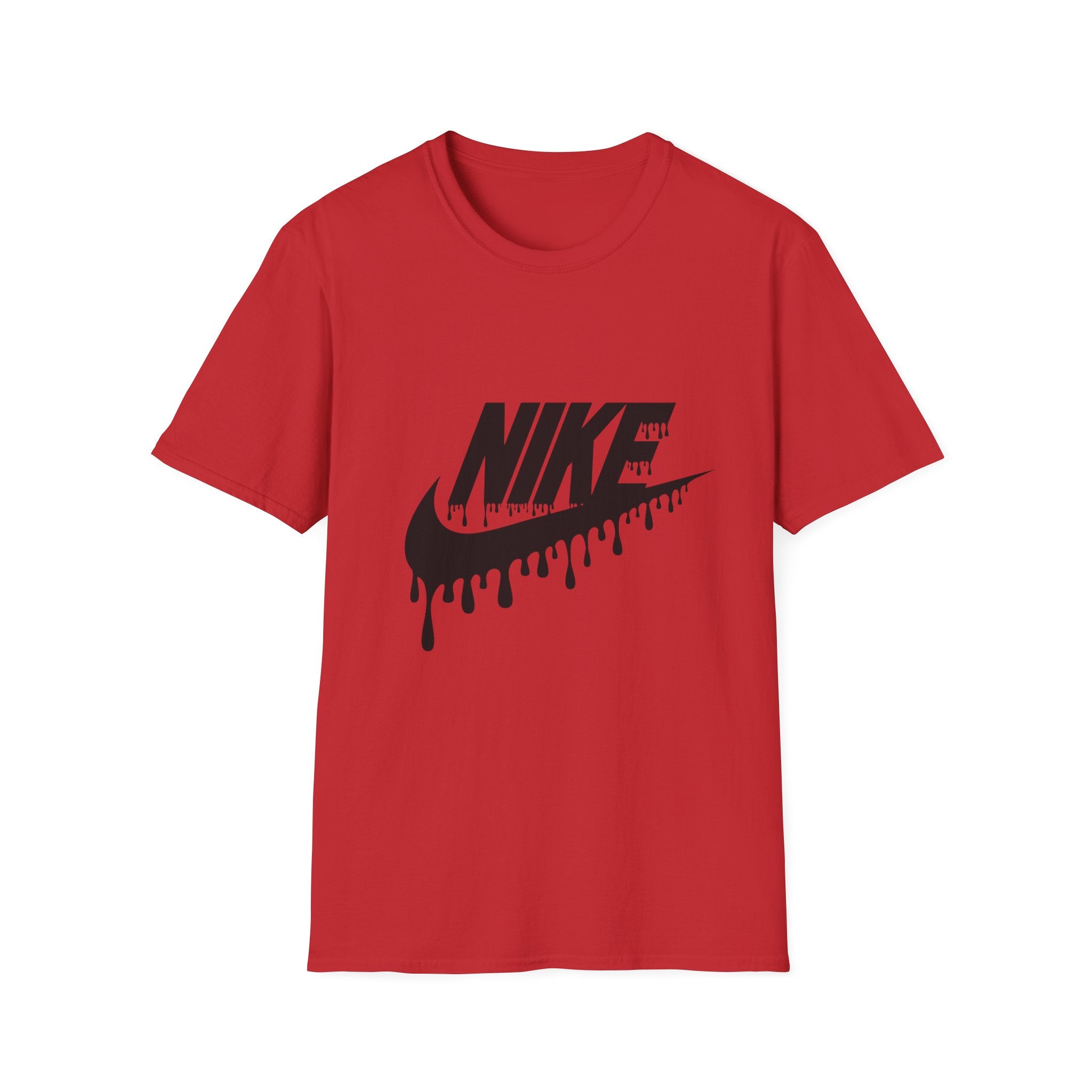 Drip Logo T‑Shirt — Black 'NIKE' Dripping Swoosh Graphic Tee