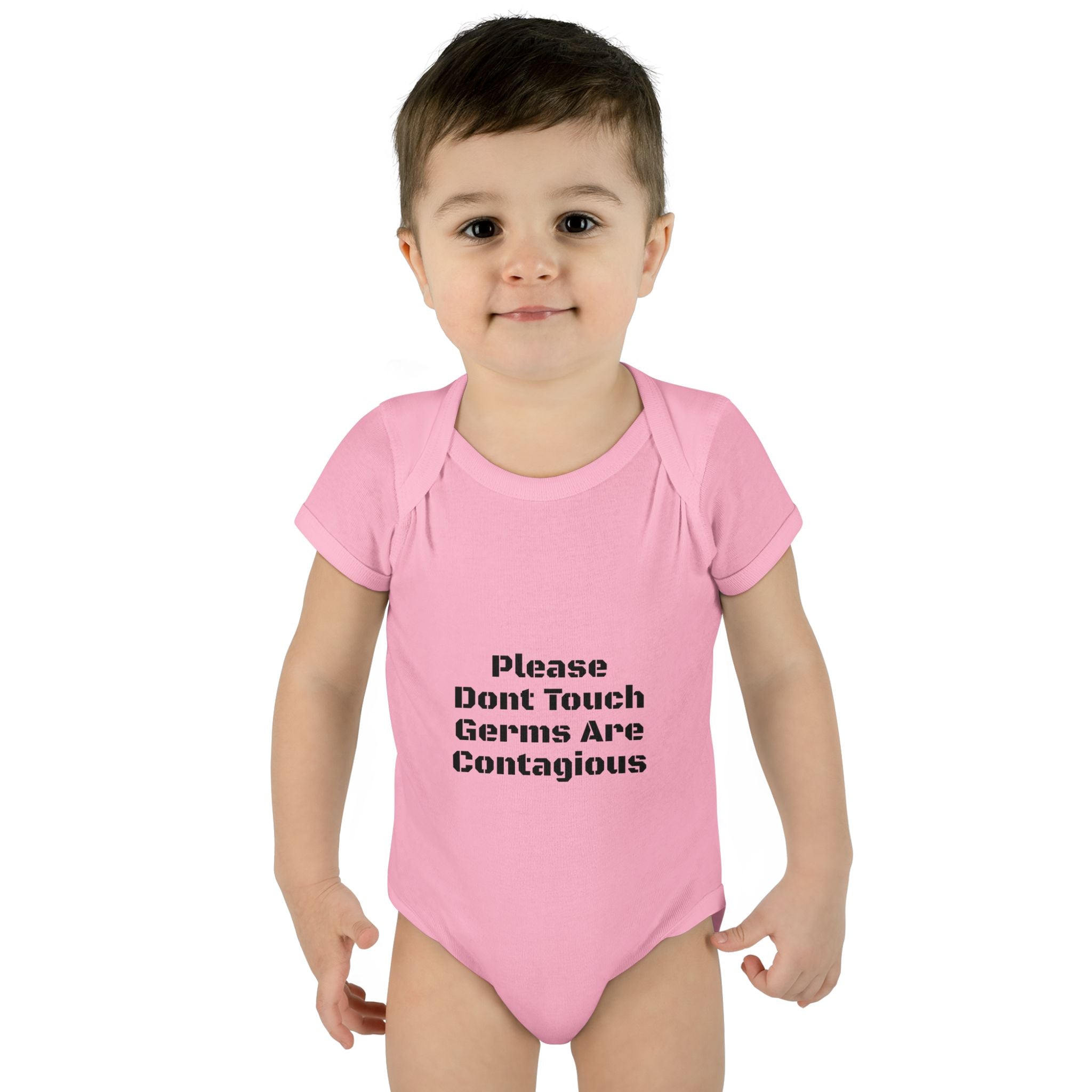 Infant Bodysuit - "Please Don’t Touch Germs Are Contagious" Funny Baby Onesie