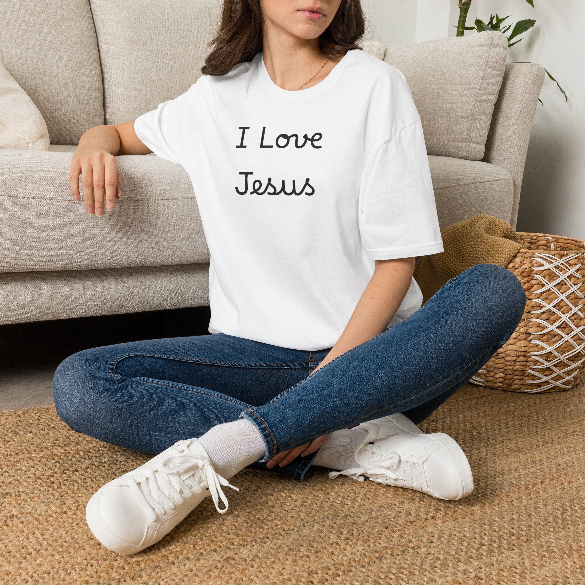 I Love Jesus T-Shirt — Simple Script Faith Tee