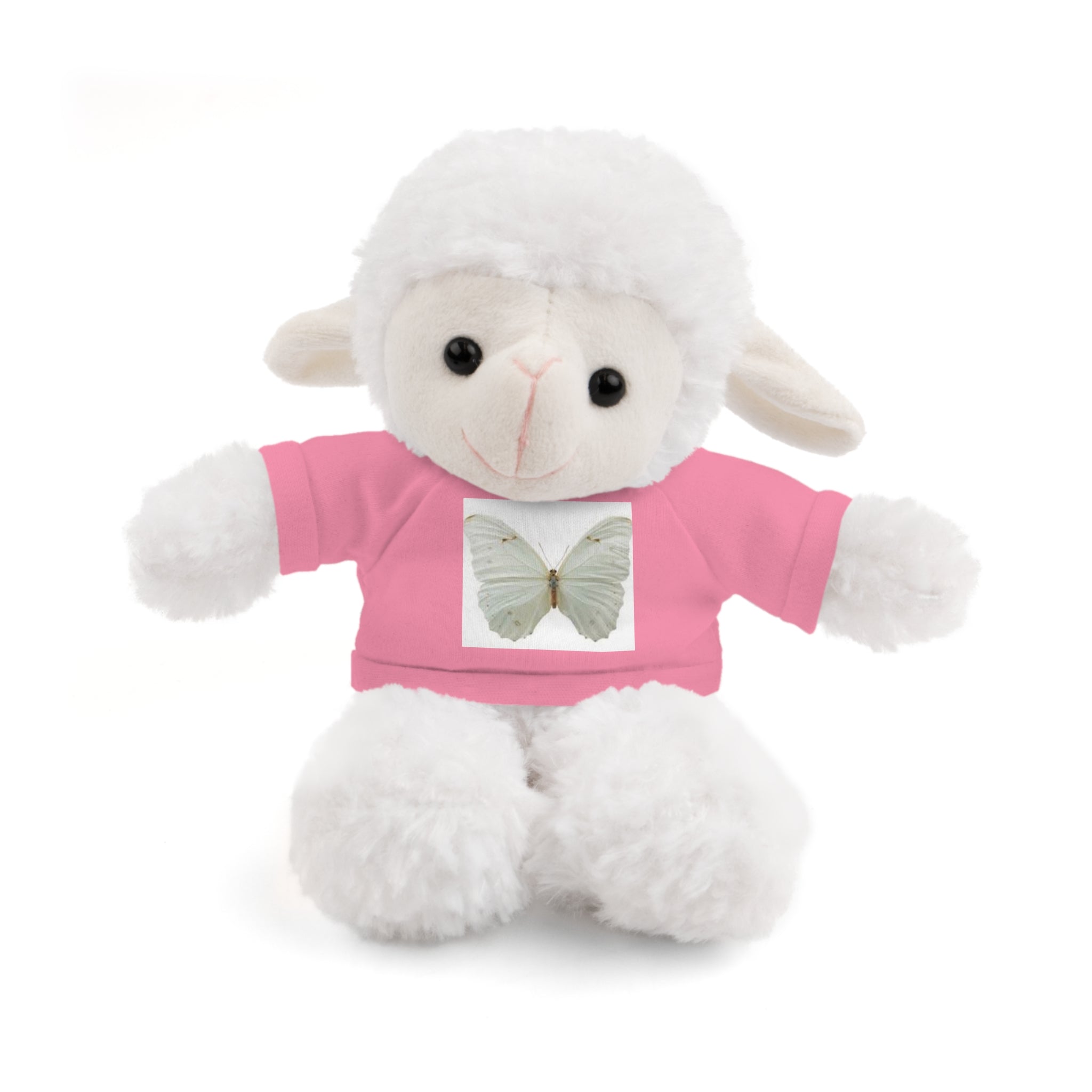 Plush Teddy Bear with Butterfly Tee — Soft Stuffed Animal Gift
