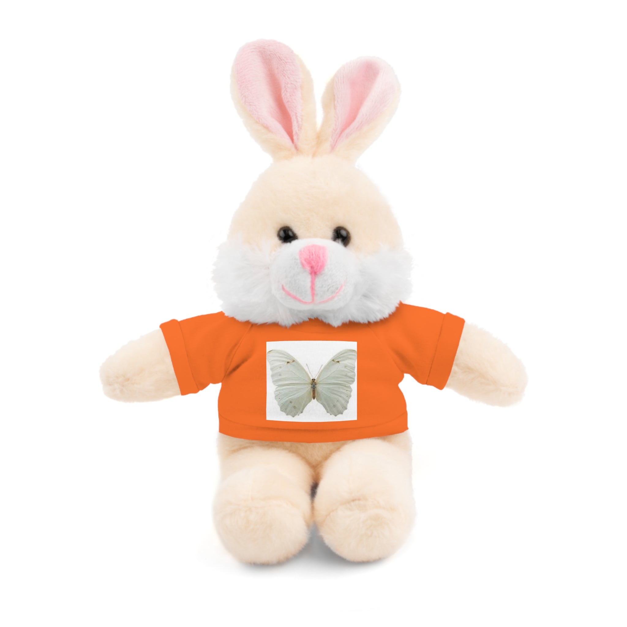 Plush Teddy Bear with Butterfly Tee — Soft Stuffed Animal Gift