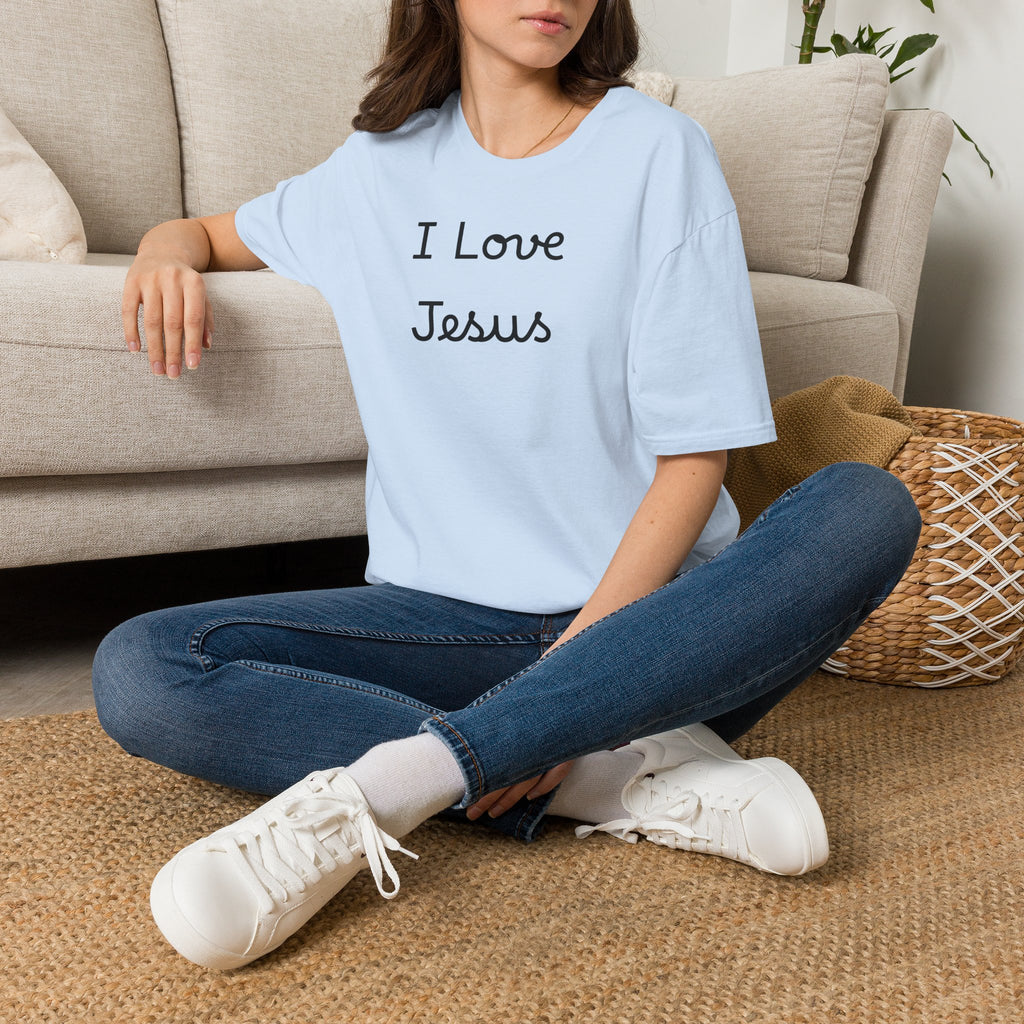 I Love Jesus T-Shirt — Simple Script Faith Tee