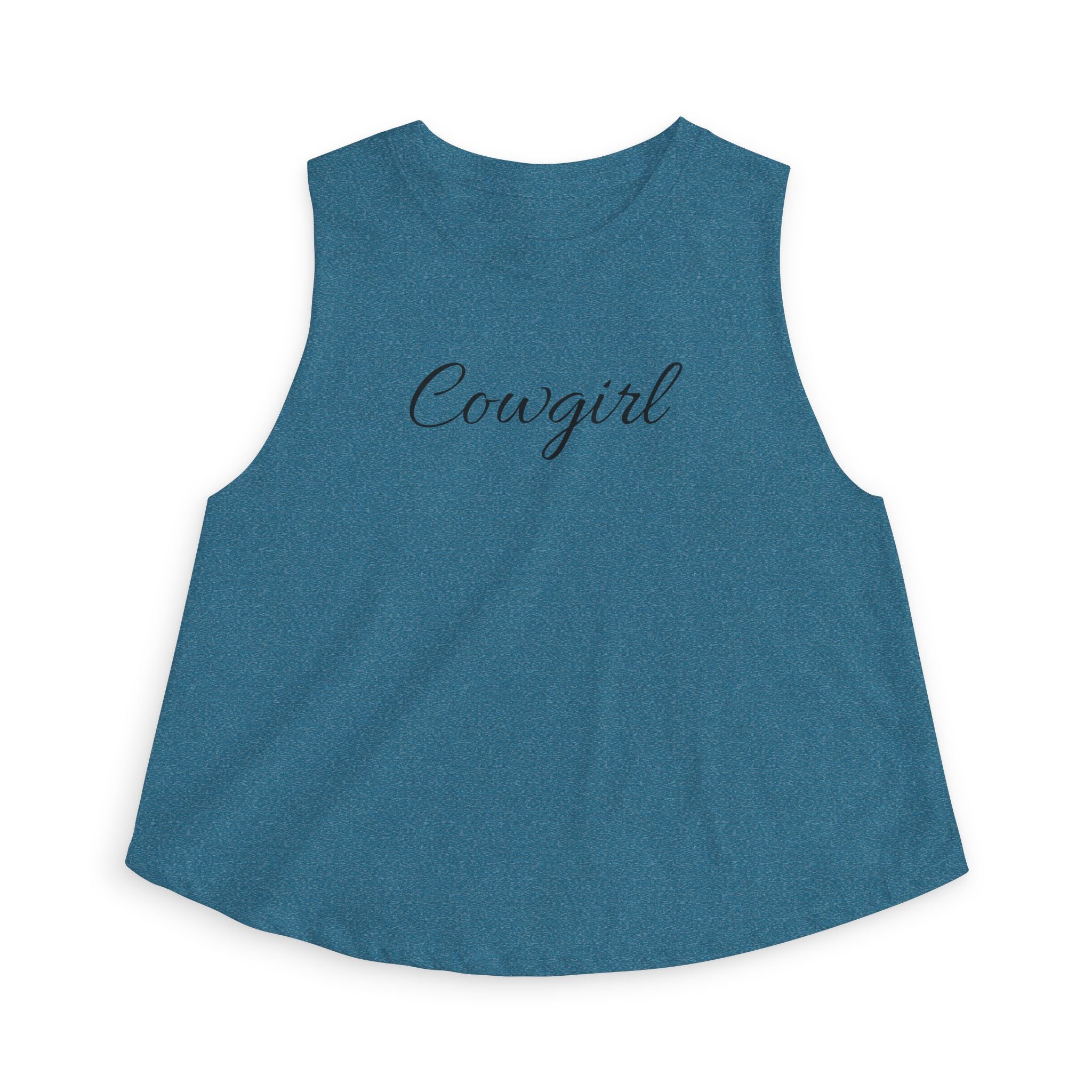 Cowgirl Crop Top — Women's Western Script Tank