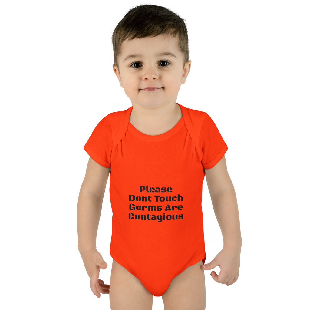 Infant Bodysuit - "Please Don’t Touch Germs Are Contagious" Funny Baby Onesie